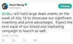 eBay推为期一周的促销活动 不需会员资格