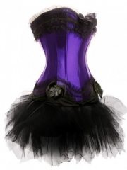 Purple Corset with Black Tutu