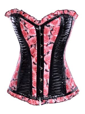 Pink And Black Women Corsets