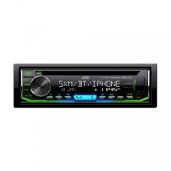 JVC® - Single DIN CD/AM/FM/MP3/WMA/AAC/FLAC Receiver with Built-In Bluetooth, SiriusXM Ready and Support