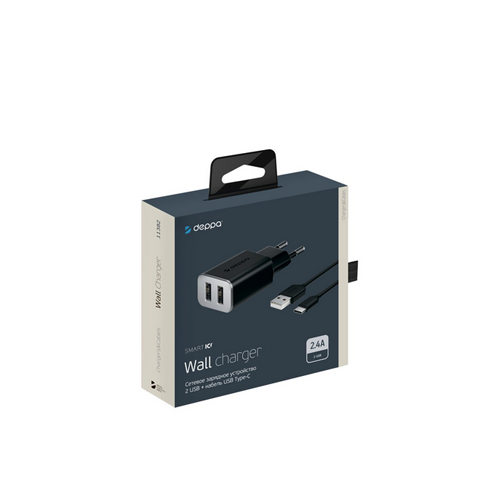 2 USB wall charger 2.4А, data cable micro USB