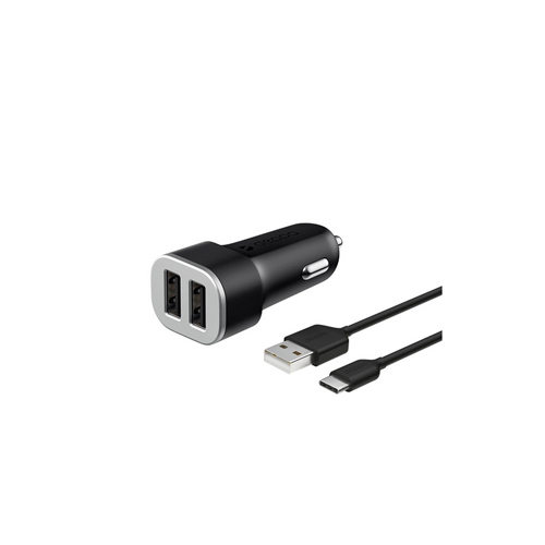 2 USB car charger 2.4А, data cable with lightning connector, MFI
