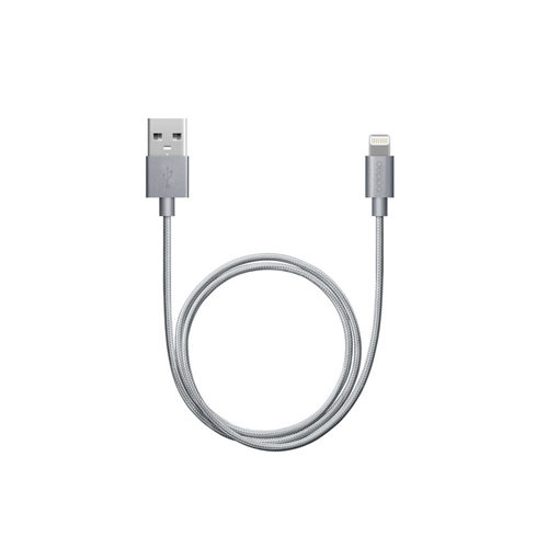 Alum Sync and Charge USB data cable with 8-pin connector for Apple, MFI