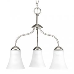 Classic Collection - 3 Light Chandelier With Etched Glass Shade - Progress Lighting