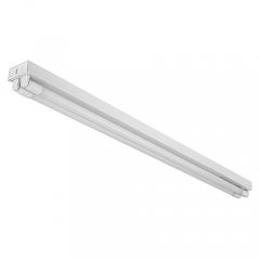 LED Ready 4ft Strip Light with Reflector - Prewired for 2 (4ft.) Single Ended LED Tubes