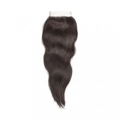 Indian Haar Bundels met Sluiting Natuurlijke Rechte Maagdelijke Haar Bundels met Sluiting Haarverlenging Gratis Verzending