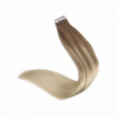 Tape in Haar Balayage Kleur 100% Echt Remy Human Hair Extensions 20 stks 50g Per Pakket Naadloze tape op Haar