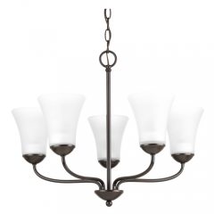 Classic Collection - 3 Light Chandelier With Etched Glass Shade - Progress Lighting